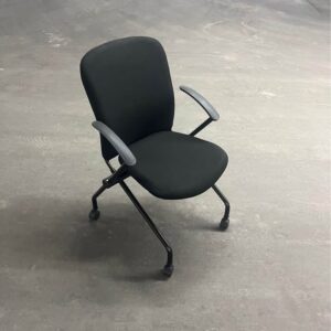 Black Office Chair on Wheels
