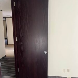 Solid Core Wood Office Door (Dark Oak Finish)