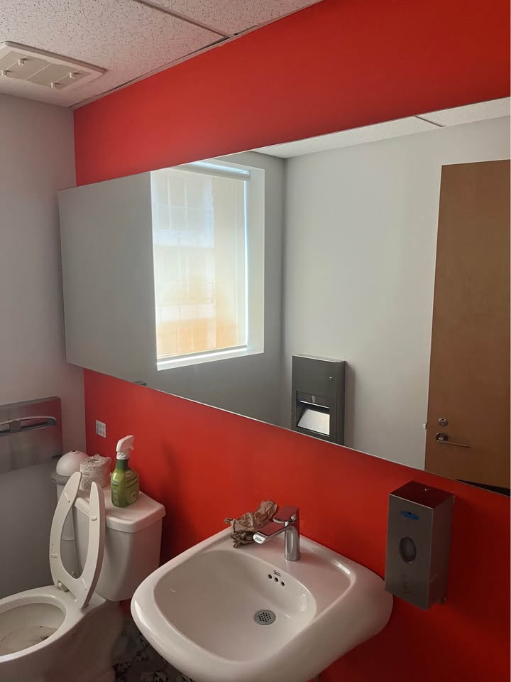 Modern frameless wall mirror